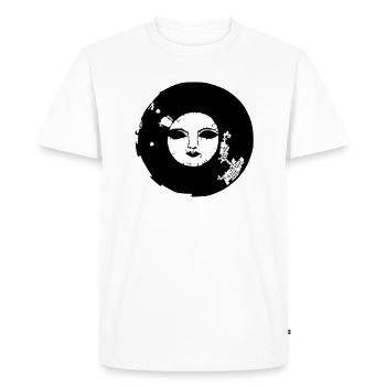 Soleil Lune Mosaïque Astrologie Symbole Vecteur 06 - T-shirt Premium bio Homme - blanc - Devant - Nico (187cm)