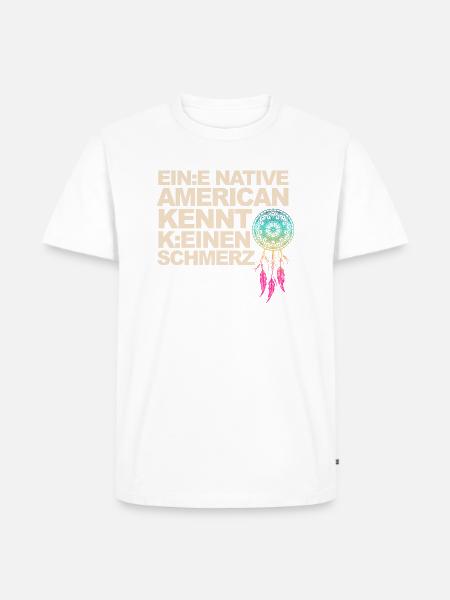 Satirischer Spruch übers Gendern - Männer Premium Bio T-Shirt - Weiß
