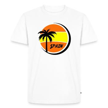 Spain - Men's Premium Organic T-Shirt - white - Front - Nico (187cm)