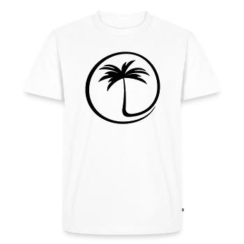 Palme au signe @ - T-shirt Premium bio Homme - blanc - Devant - Nico (187cm)