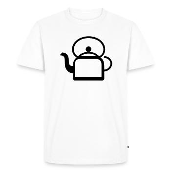 Théière - T-shirt Premium bio Homme - blanc - Devant - Nico (187cm)