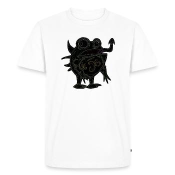 don't want to be humain i want to be frog - T-shirt Premium bio Homme - blanc - Devant - Nico (187cm)
