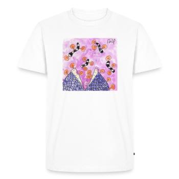 Confusion 20 - Men's Premium Organic T-Shirt - white - Front - Nico (187cm)