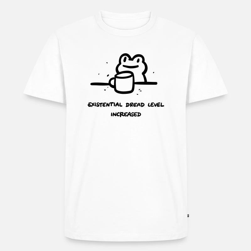 Die existenzielle Angst - Männer Premium Bio T-Shirt - Weiß