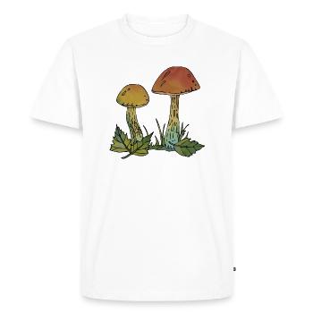 Mycètes - T-shirt Premium bio Homme - blanc - Devant - Nico (187cm)