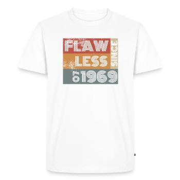 55e anniversaire sans faille depuis 07/1969 - T-shirt Premium bio Homme - blanc - Devant - Nico (187cm)