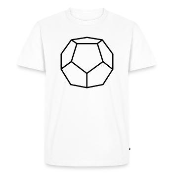 Dodécaèdre noir - T-shirt Premium bio Homme - blanc - Devant - Nico (187cm)