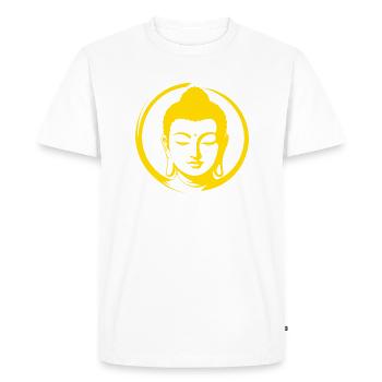 Bouddha - T-shirt Premium bio Homme - blanc - Devant - Nico (187cm)