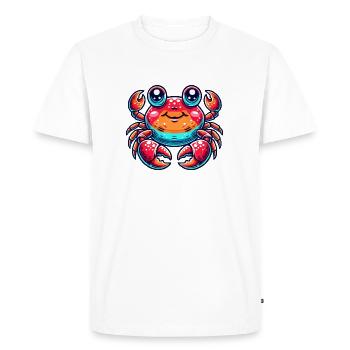 crabe - T-shirt Premium bio Homme - blanc - Devant - Nico (187cm)
