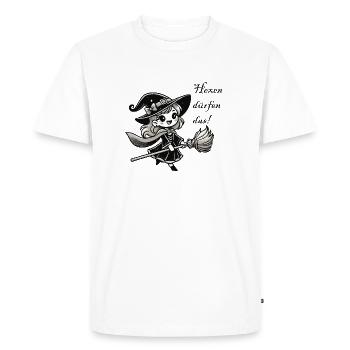 Witch Comic - Men's Premium Organic T-Shirt - white - Front - Nico (187cm)