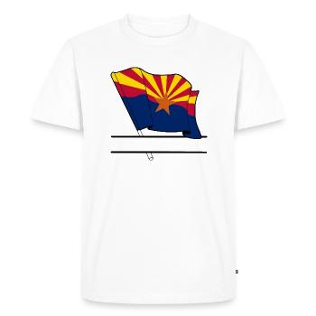 Bannière de texte du drapeau de l’Arizona - T-shirt Premium bio Homme - blanc - Devant - Nico (187cm)