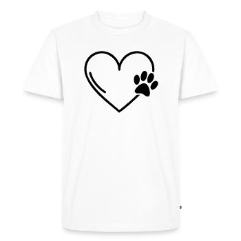 Cœur - T-shirt Premium bio Homme - blanc - Devant - Nico (187cm)