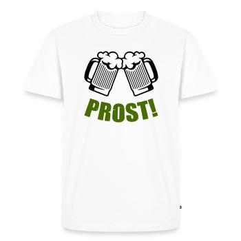 Santé de la bière - T-shirt Premium bio Homme - blanc - Devant - Nico (187cm)