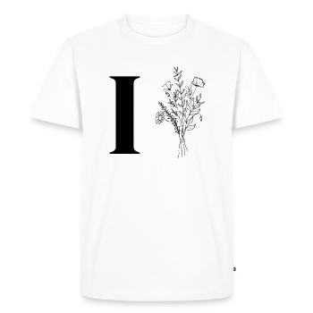 Minimalist flowers - Men's Premium Organic T-Shirt - white - Front - Nico (187cm)