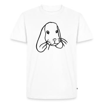 Bunny Rabbit Bunny Rodent Small Animal Cute - Men's Premium Organic T-Shirt - white - Front - Nico (187cm)