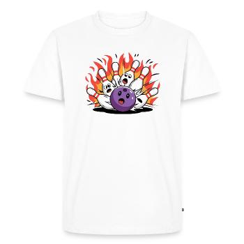 Bowling détruit quilles Bowling - T-shirt Premium bio Homme - blanc - Devant - Nico (187cm)