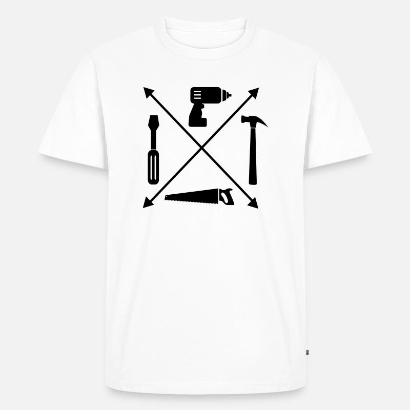 Handwerker - Männer Premium Bio T-Shirt - Weiß