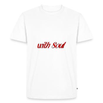 Pour les motards - RideWithSoul - T-shirt Premium bio Homme - blanc - Devant - Nico (187cm)