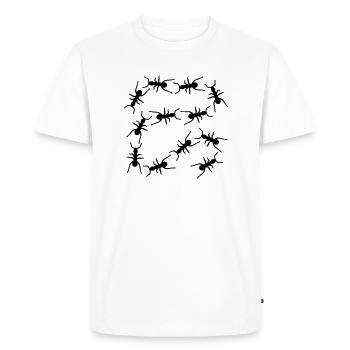 Fourmis - T-shirt Premium bio Homme - blanc - Devant - Nico (187cm)