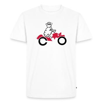 sheep_motorrad_2 - T-shirt Premium bio Homme - blanc - Devant - Nico (187cm)