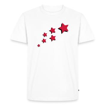 étoiles - T-shirt Premium bio Homme - blanc - Devant - Nico (187cm)