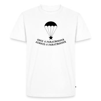 paratrooper veteran - Men's Premium Organic T-Shirt - white - Front - Nico (187cm)