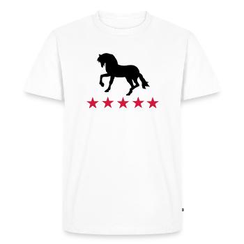 chevaux - T-shirt Premium bio Homme - blanc - Devant - Nico (187cm)