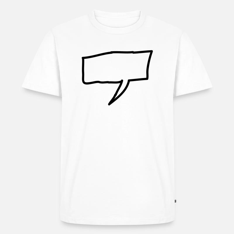 sprechblase_2c - Männer Premium Bio T-Shirt - Weiß