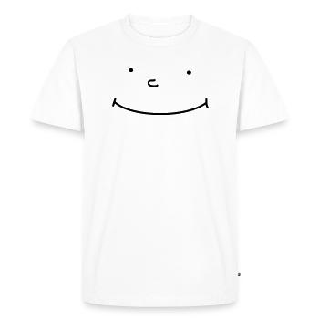 Nouveau Smiley - T-shirt Premium bio Homme - blanc - Devant - Nico (187cm)