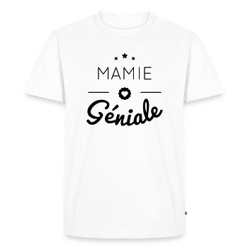 MAMIE GENIALE - T-shirt Premium bio Homme - blanc - Devant - Nico (187cm)