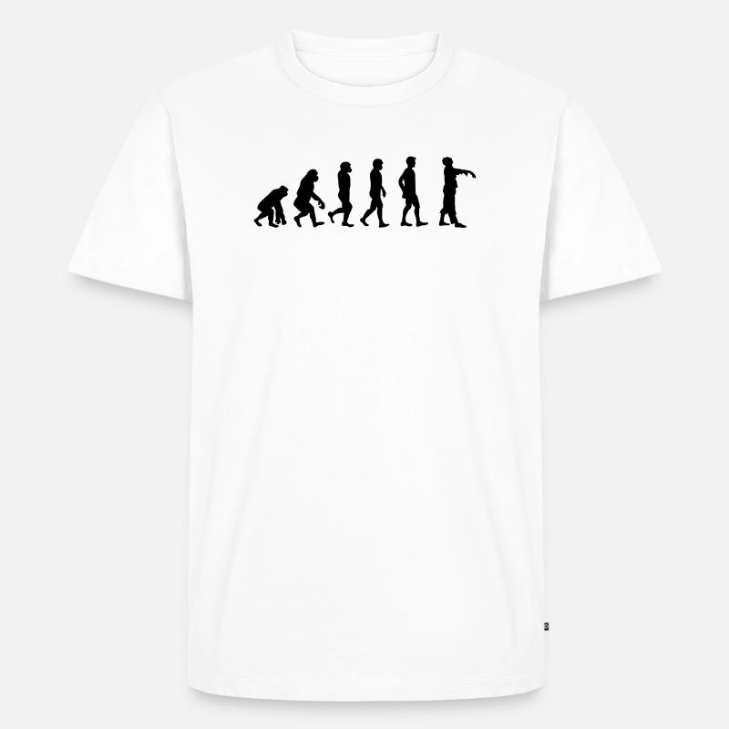 Evolution Zombie - Men's Premium Organic T-Shirt - white