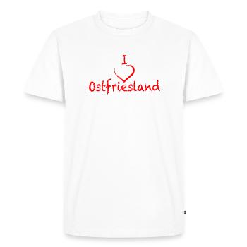 I Love Frise orientale - T-shirt Premium bio Homme - blanc - Devant - Nico (187cm)