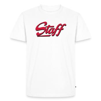 staff - T-shirt Premium bio Homme - blanc - Devant - Nico (187cm)