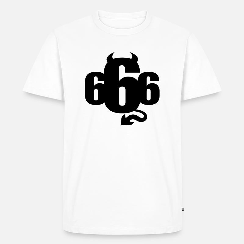 666 - Männer Premium Bio T-Shirt - Weiß