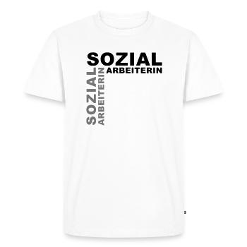 Travailleur social - V2 - T-shirt Premium bio Homme - blanc - Devant - Nico (187cm)
