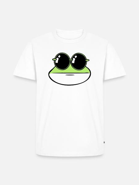 Frog funny sunglasses - Men's Premium Organic T-Shirt - white