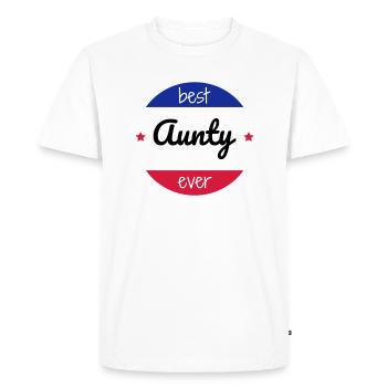 Aunt Aunty Tante Tata Baby Bébé Birth - Men's Premium Organic T-Shirt - white - Front - Nico (187cm)
