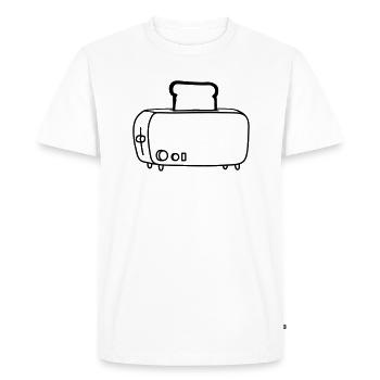 grille-pain cool - T-shirt Premium bio Homme - blanc - Devant - Nico (187cm)