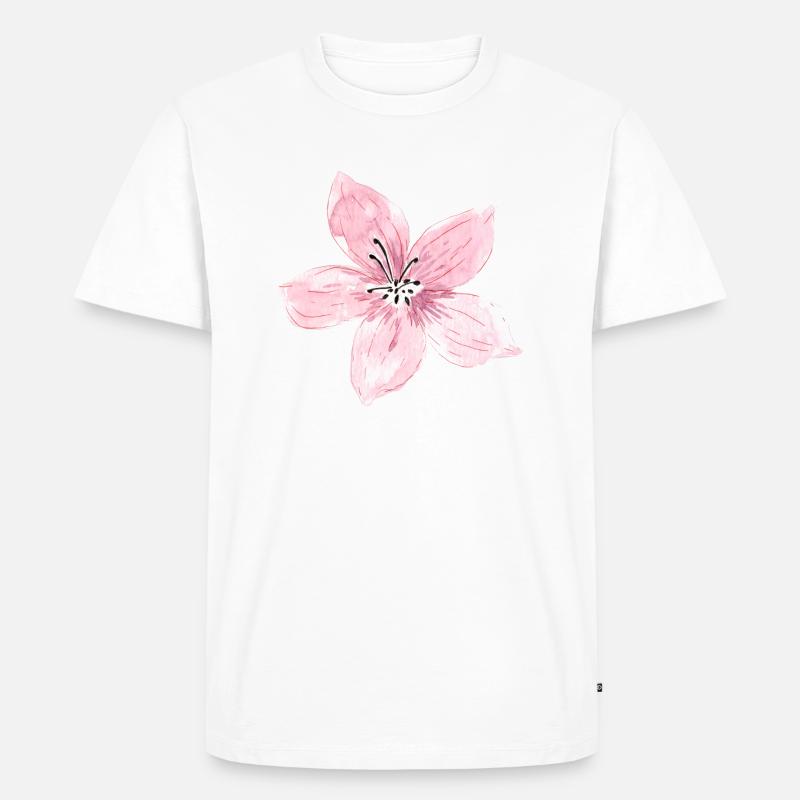 Blüte - Männer Premium Bio T-Shirt - Weiß