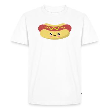 Hot-dog - T-shirt Premium bio Homme - blanc - Devant - Nico (187cm)