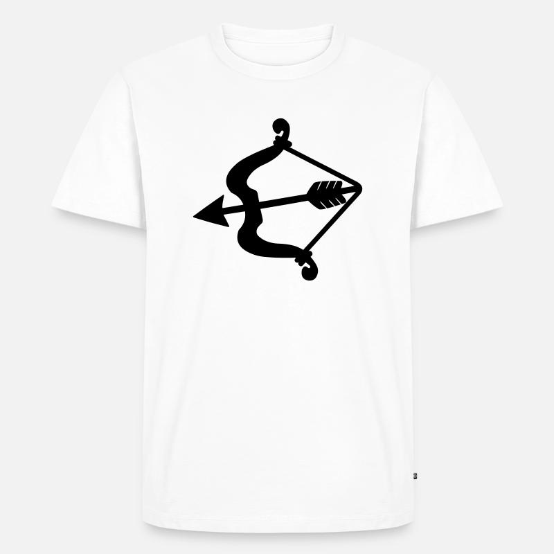 Pfeil und Bogen Amor. - Männer Premium Bio T-Shirt - Weiß