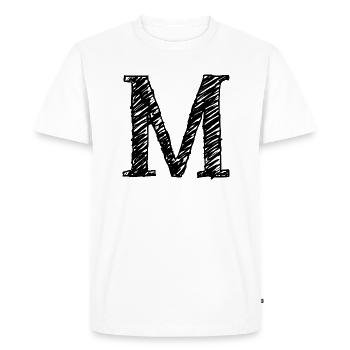 M - Men's Premium Organic T-Shirt - white - Front - Nico (187cm)