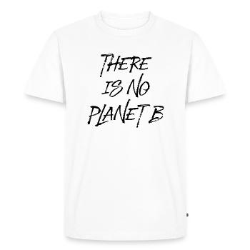 There is no Planet B Protection du climat Changement climatique - T-shirt Premium bio Homme - blanc - Devant - Nico (187cm)