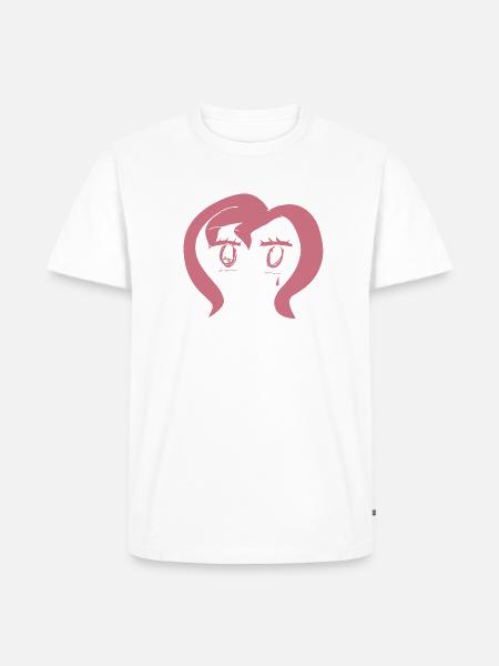 rosa haare - Männer Premium Bio T-Shirt - Weiß