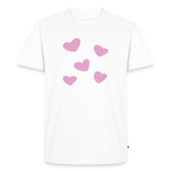 cœur coeur - T-shirt Premium bio Homme - blanc - Devant - Nico (187cm)