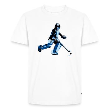 Gardien de but de hockey - T-shirt Premium bio Homme - blanc - Devant - Nico (187cm)