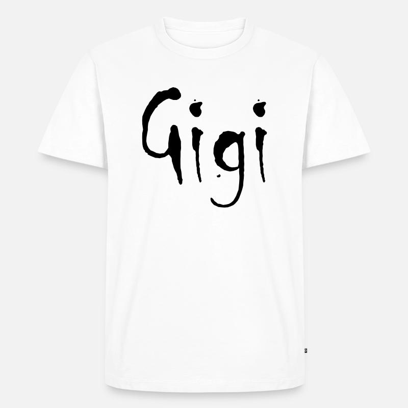 gigi - Männer Premium Bio T-Shirt - Weiß