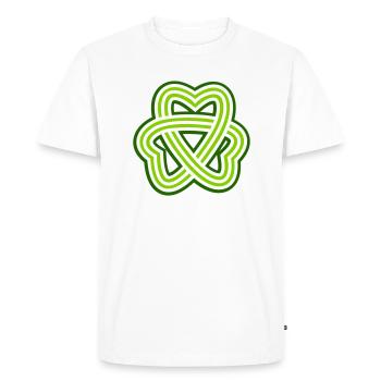 Trèfle triple nœud celtique - T-shirt Premium bio Homme - blanc - Devant - Nico (187cm)
