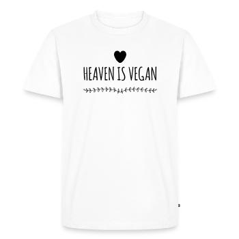 Heaven Is Vegan - Men's Premium Organic T-Shirt - white - Front - Nico (187cm)