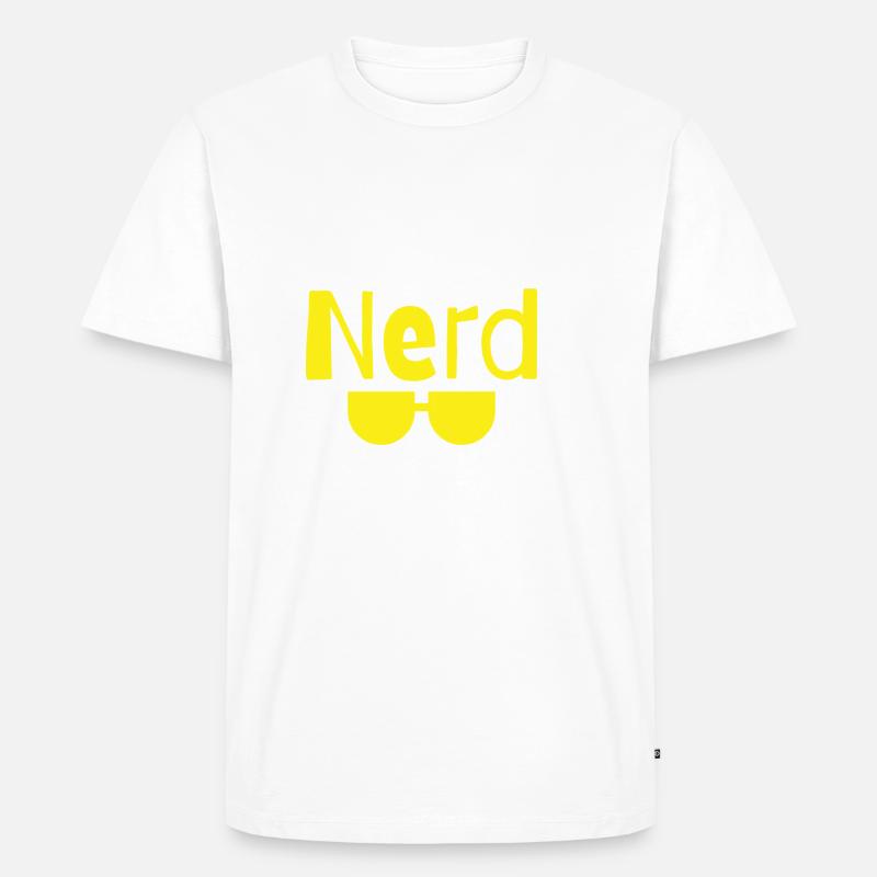 Coolest Nerd - Männer Premium Bio T-Shirt - Weiß